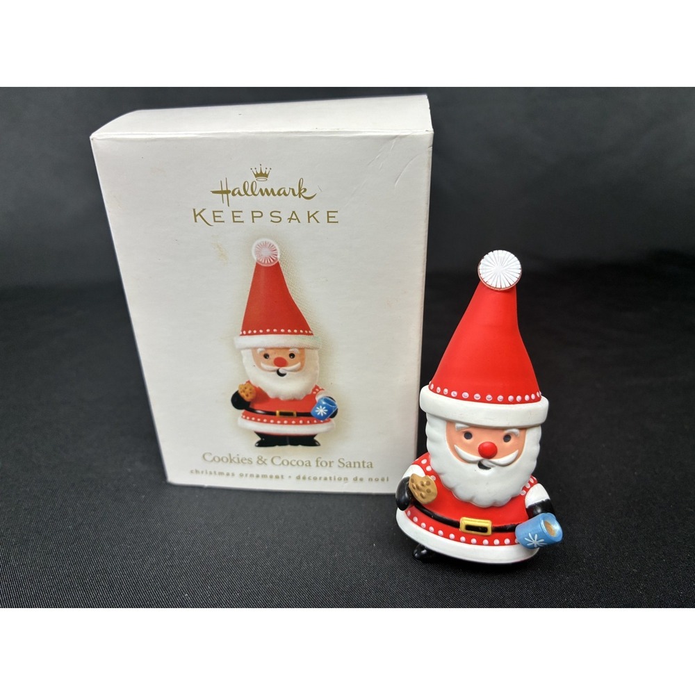 Hallmark Keepsake Ornament 2008 Cookies & Cocoa for Santa LPR3394 Red